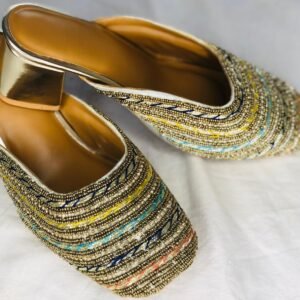 Multi Color Wedding Heel Mules Juttis.