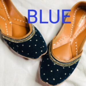 Ayleen Blue Dotted Embroidery Jutti